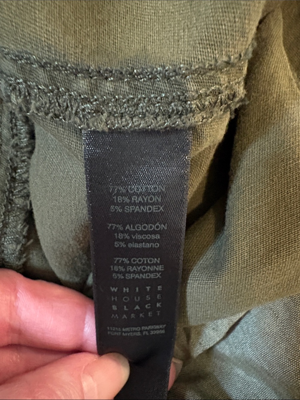 White House Black Market Olive Green Straight Leg Pants - Picture 7 of 11